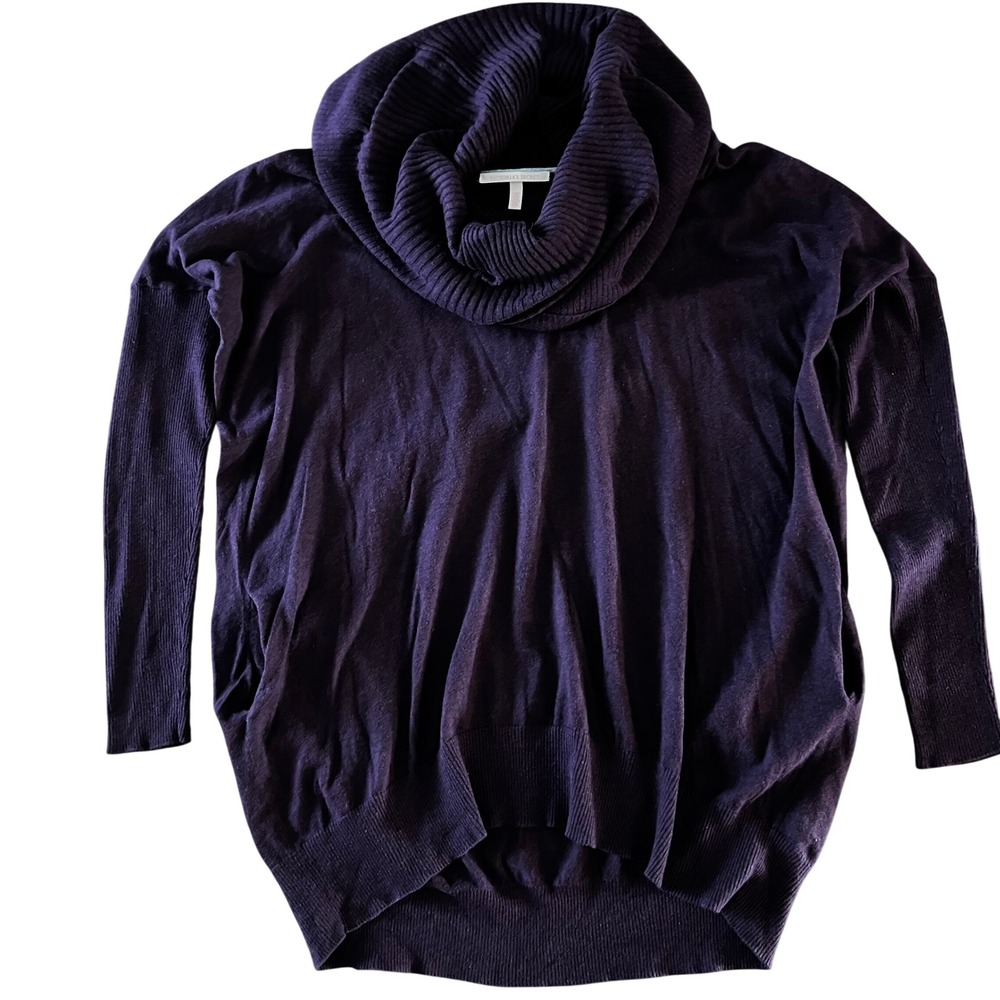 Victoria's Secret Purple Cowl Neck Sweater Knit Size S/P Cashmere Blend Pockets